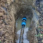 Water-line repair illustration published on Saanich’s leak-adjustment page.